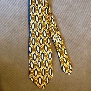 Authentic Gucci Tie - Mustard and Navy